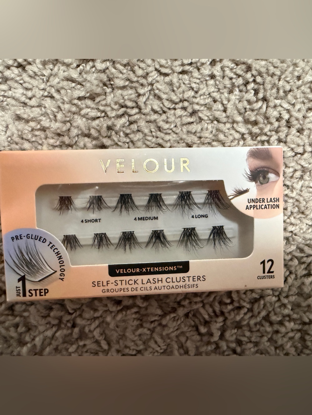 Velour Self-Stick Lash Clusters - Black (12 Clusters)